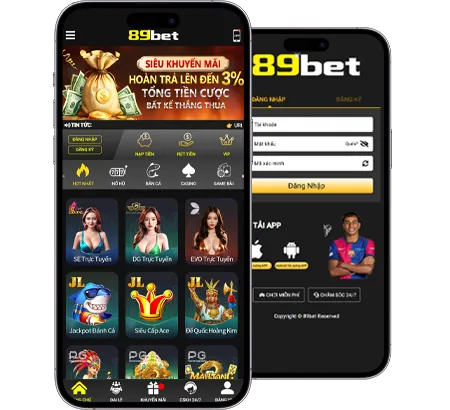 Điện thoại hiển thị giao diện game mượt mà của 68gamebai